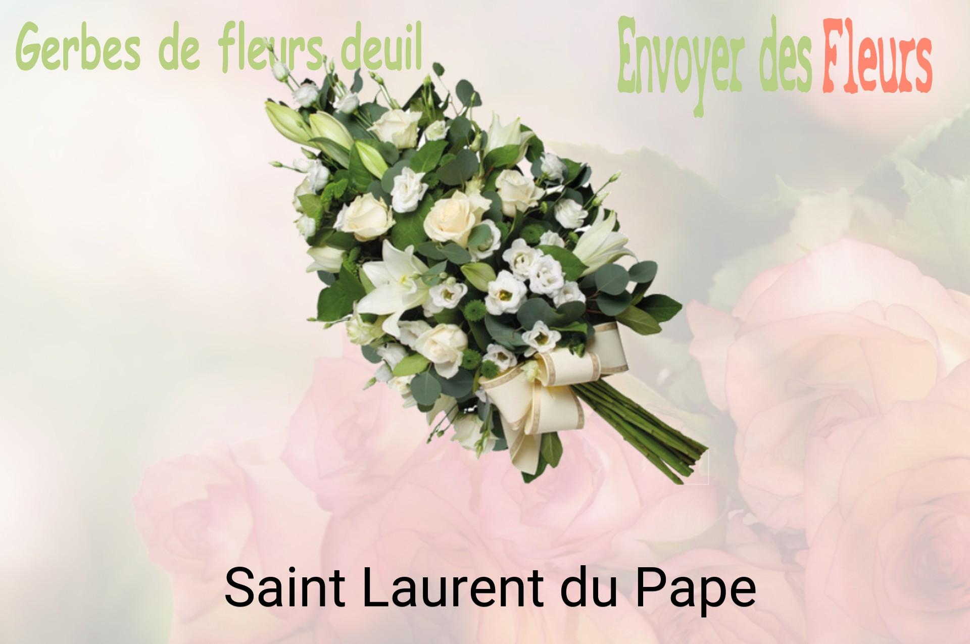 Gerbe de fleurs de deuil livrée à Saint-Laurent-du-Pape